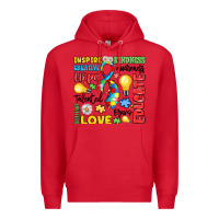 Red name puzzle ribbon of inspiration Premium Hoodie - LillyAllenDesigns
