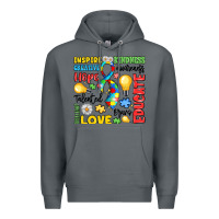 Rock name puzzle ribbon of inspiration Premium Hoodie - LillyAllenDesigns