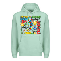 Seafoam name puzzle ribbon of inspiration Premium Hoodie - LillyAllenDesigns