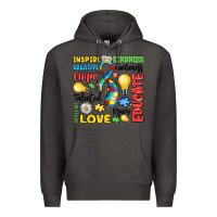 Smoke name puzzle ribbon of inspiration Premium Hoodie - LillyAllenDesigns