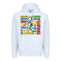 White name puzzle ribbon of inspiration Premium Hoodie - LillyAllenDesigns