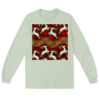 Matcha christmas deer and plaid seamless pattern Long Sleeve Tee - BundleAndBundleShop