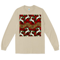 Mushroom christmas deer and plaid seamless pattern Long Sleeve Tee - BundleAndBundleShop
