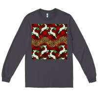 Smoke christmas deer and plaid seamless pattern Long Sleeve Tee - BundleAndBundleShop