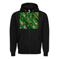 Black st patricks western brush strokes Zipper Hoodie - Artiststas