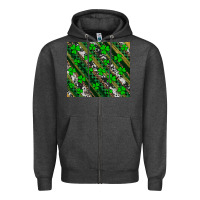 Charcoal Heather st patricks western brush strokes Zipper Hoodie - Artiststas