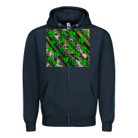 Navy st patricks western brush strokes Zipper Hoodie - Artiststas