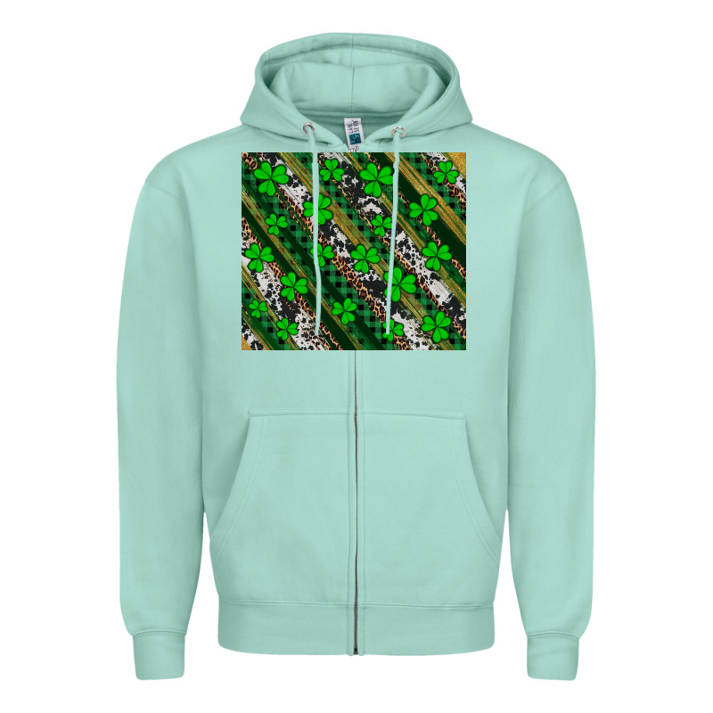St Patricks Western Brush Strokes Zipper Hoodie by Artiststas | Teevron