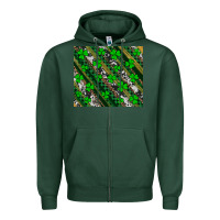 Sports Green st patricks western brush strokes Zipper Hoodie - Artiststas