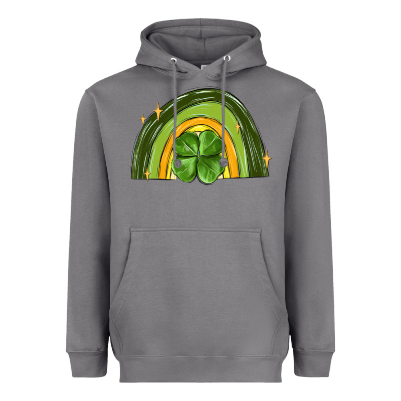 St Patrick S Day Shamrock Rainbow Heavyweight Hoodie by MaliasSmallBusiness | Teevron