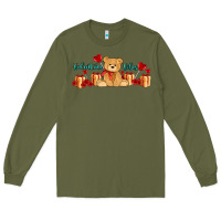 Army Green valentines vibes with gifts and bear Long Sleeve Tee - AdoDesignShop