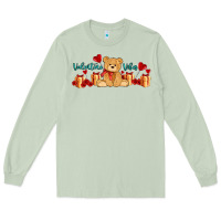 Matcha valentines vibes with gifts and bear Long Sleeve Tee - AdoDesignShop