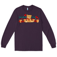 Plum valentines vibes with gifts and bear Long Sleeve Tee - AdoDesignShop