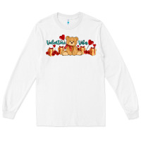 White valentines vibes with gifts and bear Long Sleeve Tee - AdoDesignShop