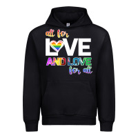 Black All For Love And Love For All Urban Hoodie - Bettercallsaul
