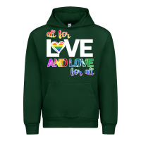 Forest Green All For Love And Love For All Urban Hoodie - Bettercallsaul