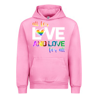 Fuchsia Pink All For Love And Love For All Urban Hoodie - Bettercallsaul