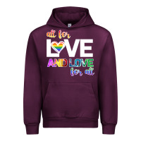 Mauve Wine All For Love And Love For All Urban Hoodie - Bettercallsaul