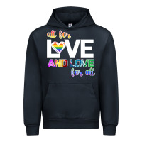 Navy All For Love And Love For All Urban Hoodie - Bettercallsaul