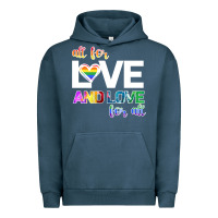 Pigment Midnight Navy All For Love And Love For All Urban Hoodie - Bettercallsaul