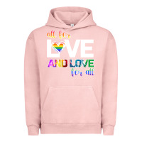 Pigment Salmon All For Love And Love For All Urban Hoodie - Bettercallsaul