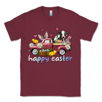 Burgundy happy easter trucks Classic Tee - AdoDesignShop
