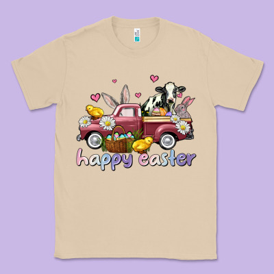 Happy Easter Trucks Classic Tee Designed By Adodesignshop