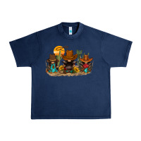 Navy western gnomies Urban Heavy Tee - FaDigitalArtStudio