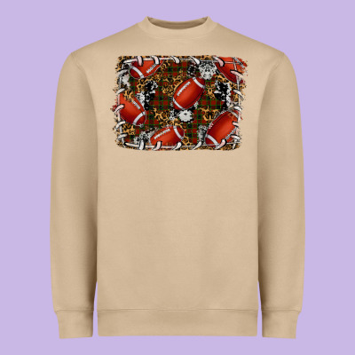 Christmas Football Heavyweight Sweatshirt Designed By Ranaportraitstore