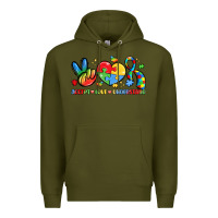 Army Green accept love understand Premium Hoodie - LillyAllenDesigns