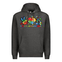 Charcoal Heather accept love understand Premium Hoodie - LillyAllenDesigns