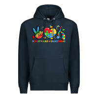 Navy accept love understand Premium Hoodie - LillyAllenDesigns