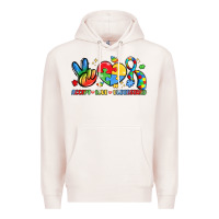 Pale Pink accept love understand Premium Hoodie - LillyAllenDesigns