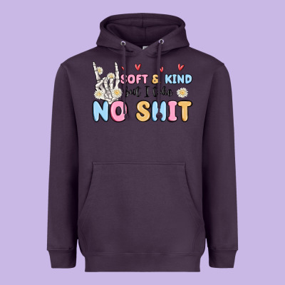 Soft And Kind But I Take No Shit Heavyweight Hoodie Designed By Maliassmallbusiness