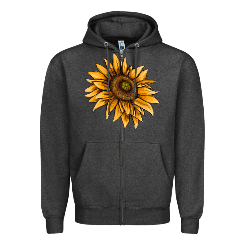 Sunflower Zipper Hoodie by AdoDesignShop | Teevron