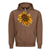 Chestnut sunflower Zipper Hoodie - AdoDesignShop