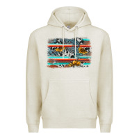 Serape Cowhide Sunflower Background Premium Hoodie | Teevron