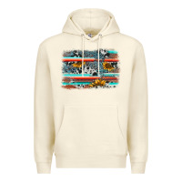Sandshell serape cowhide sunflower background Premium Hoodie - AdoDesignShop