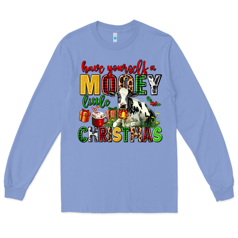 Have Yourself A Mooey Little Christmas Long Sleeve Tee by AdoDesignShop | Teevron