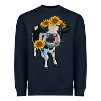 Navy heifer cow Heavyweight Sweatshirt - RanaPortraitStore