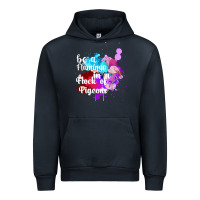 Navy Be a Flamingo in a Flock of Pigeons Urban Hoodie - Bettercallsaul