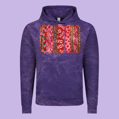 Valentine's Day Xoxo Brushstroke Vintage Hoodie Designed By Ranaportraitstore