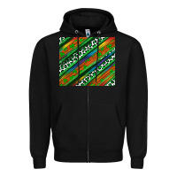 Black st patricks day leopard rainbow Zipper Hoodie - Artiststas
