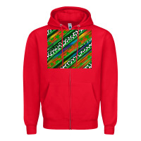 Red st patricks day leopard rainbow Zipper Hoodie - Artiststas