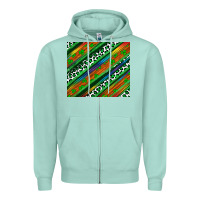 Seafoam st patricks day leopard rainbow Zipper Hoodie - Artiststas