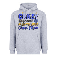 Crazy Proud Always Loud Cheer Mom Heavyweight Hoodie | Teevron