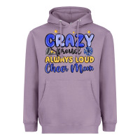Lavender crazy proud always loud cheer mom Heavyweight Hoodie - MaliasSmallBusiness