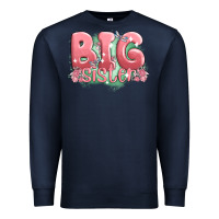 Navy big sister Premium Sweatshirt - MaliasSmallBusiness