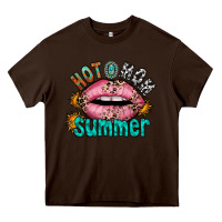 Chocolate Brown hot mom summer Heavy Core Tee - RacoonDesign