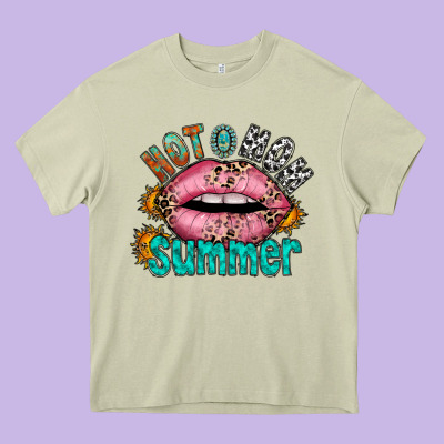 Hot Mom Summer Heavy Core Tee Designed By Racoondesign